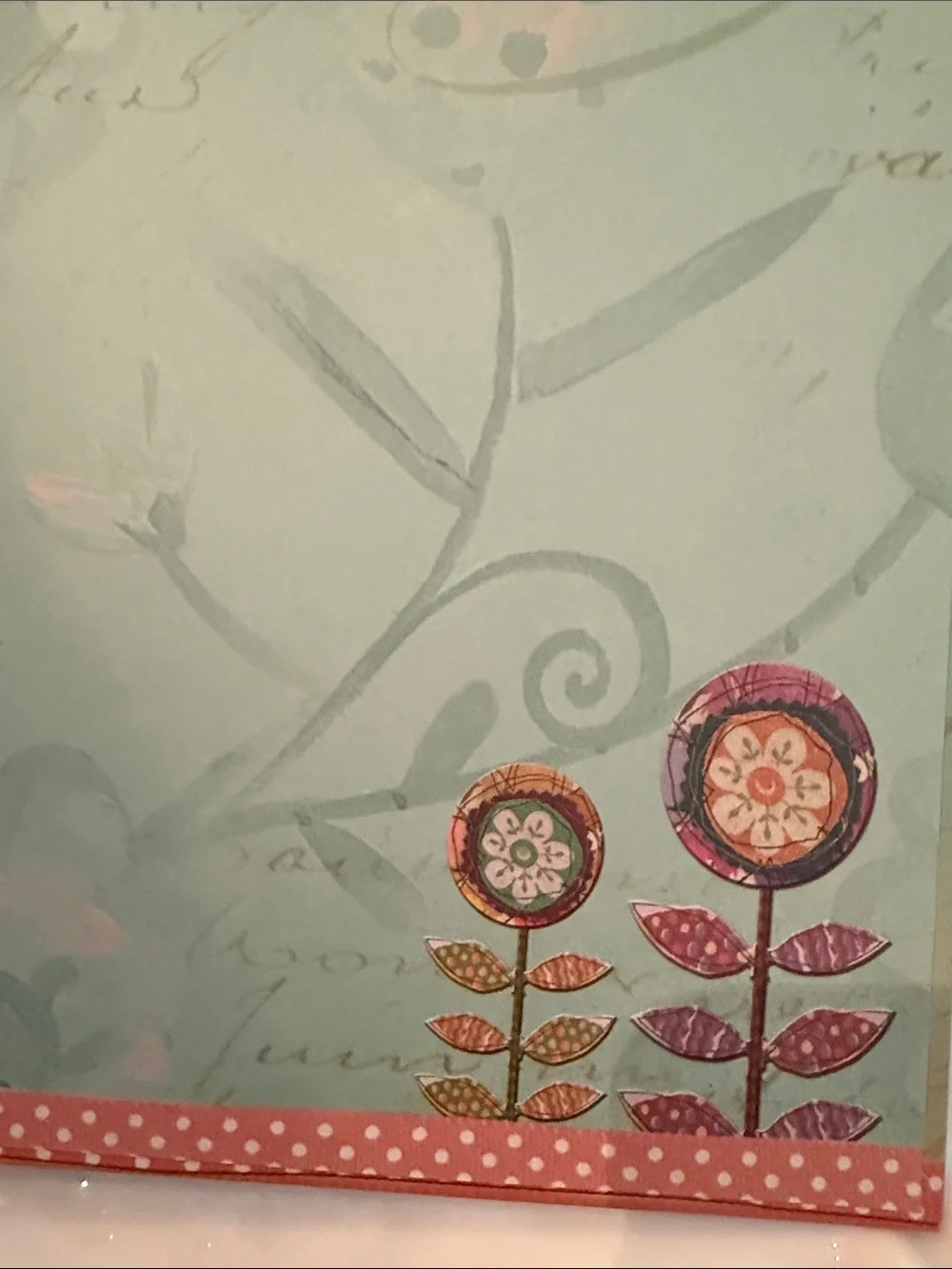 120 Lined Page Spiral Bound 6” x 8.25” Journal, Turquoise w/Flowers, Hard Cover